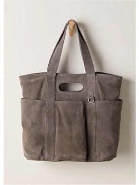 🩶NWT Free People Suede Caravan Tote -Charcoal 🩶